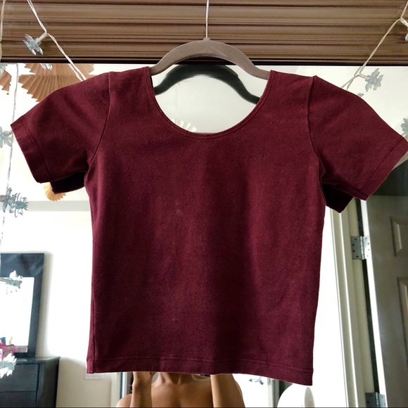 American Apparel Tops - American Apparel Burgundy Wine Red Crop Top